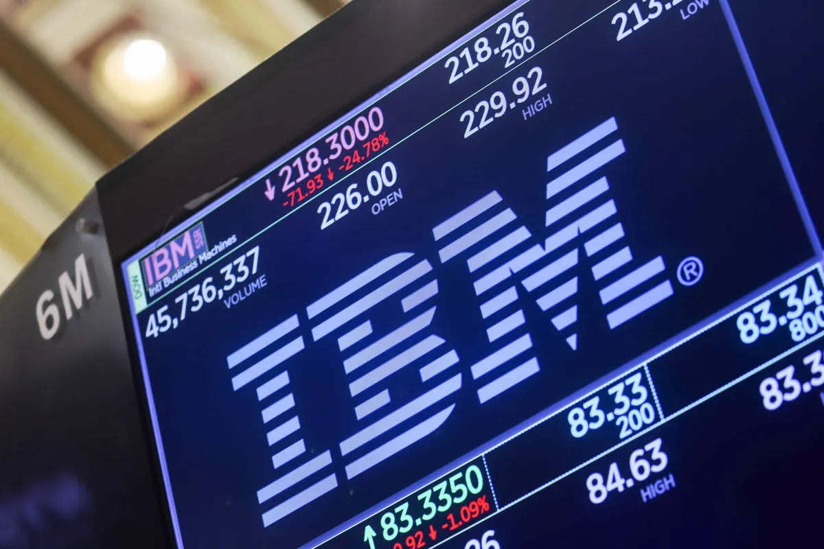 On July 14, IBM shares had their worst day since at least 1968.Photographer: Michael Nagle/Bloomberg