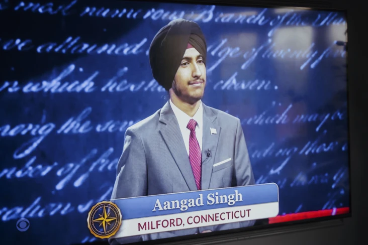 Aangad Singh, 15, competes in the Presidential 1776 Award competition. Jalani Morgan for NOTUS
