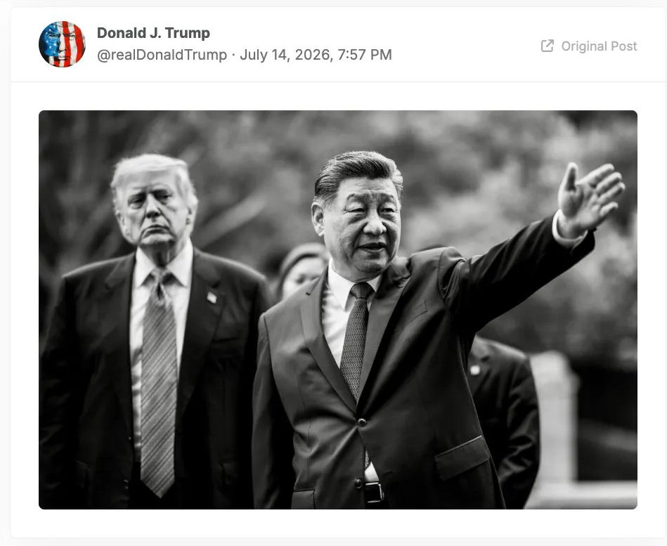 Xi in front of Trump Xi in front of Trump