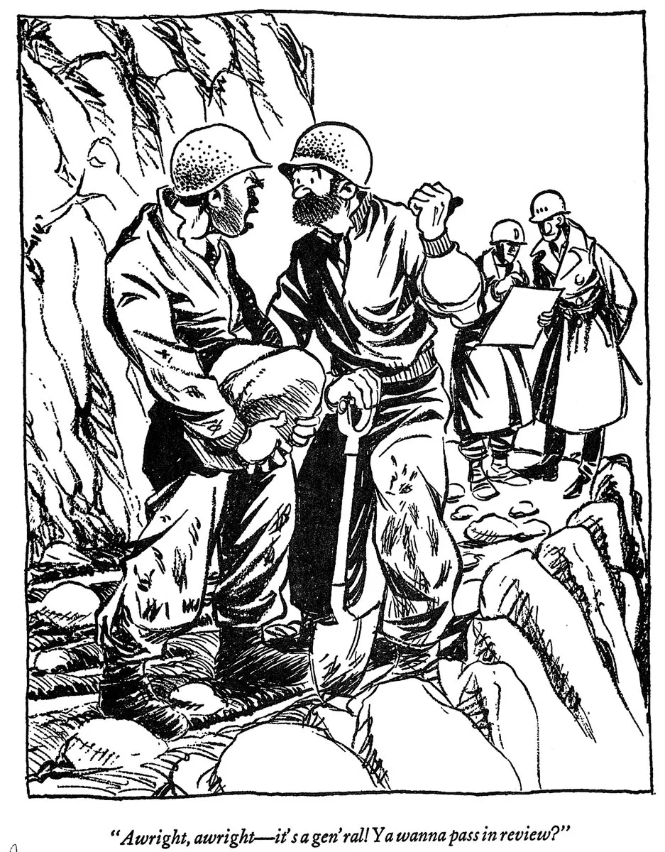 Bill Mauldin’s Willie and Joe cartoon in WWII Stars and Stripes