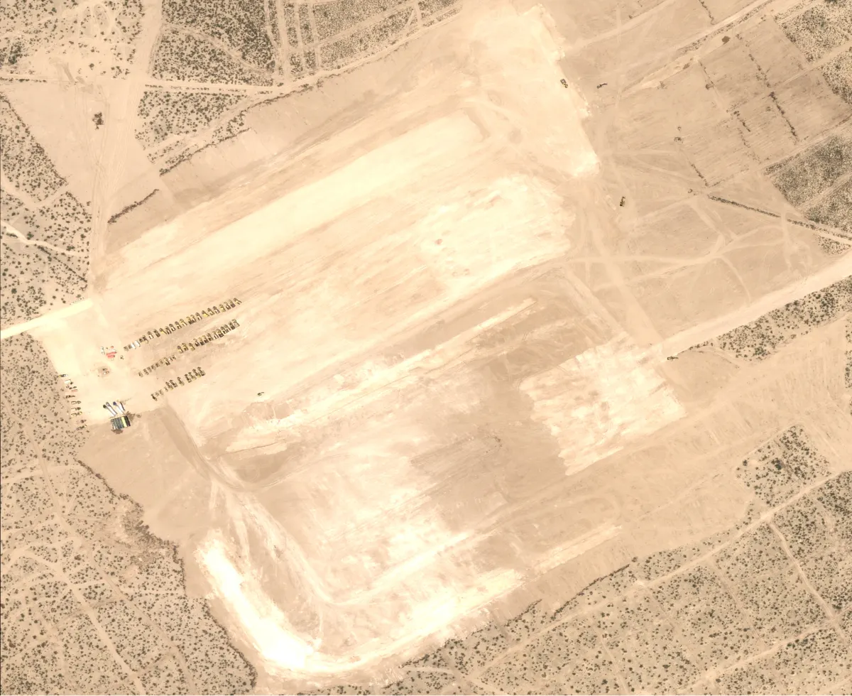 Land clearing begins at GW Ranch. Captured July 24, 2026. © Airbus DS (2026)