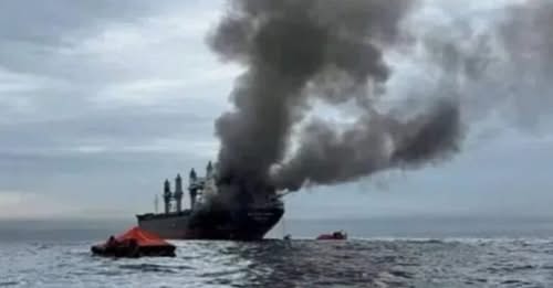 A drone attack on gas vessels at Egypt's Mediterranean port of Damietta on July 29