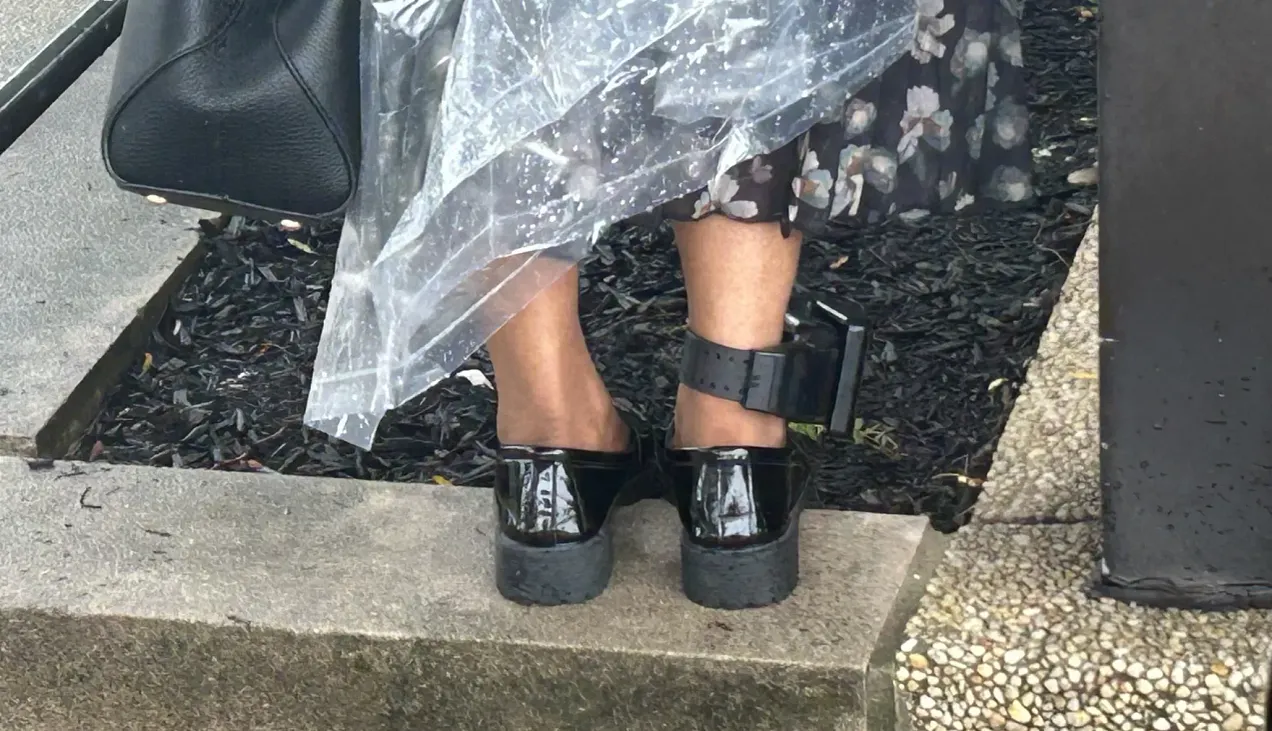 legs with ankle monitor - Source WYSO