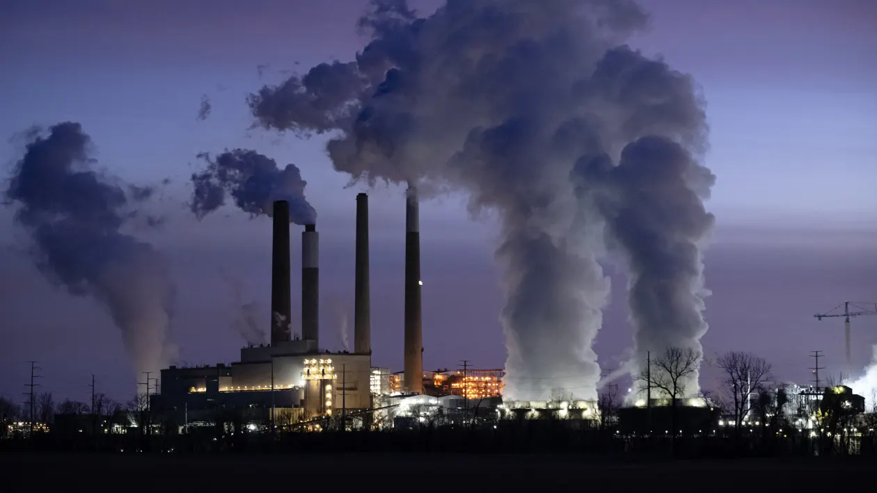 Mill Creek Generating Station, a coal-fired power plant in Louisville, Kentucky, is seen on February 14, 2026 in Elizabeth, Indiana.Jon Cherry | Getty Images