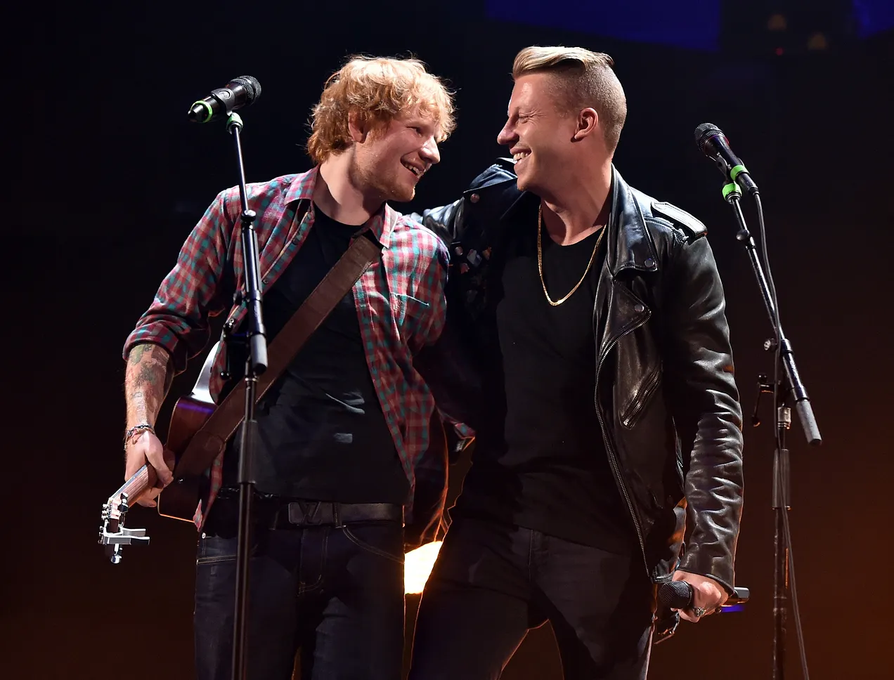 Sheeran and Macklemore Photo by Kevin Winter/Getty Images for iHeartMedia