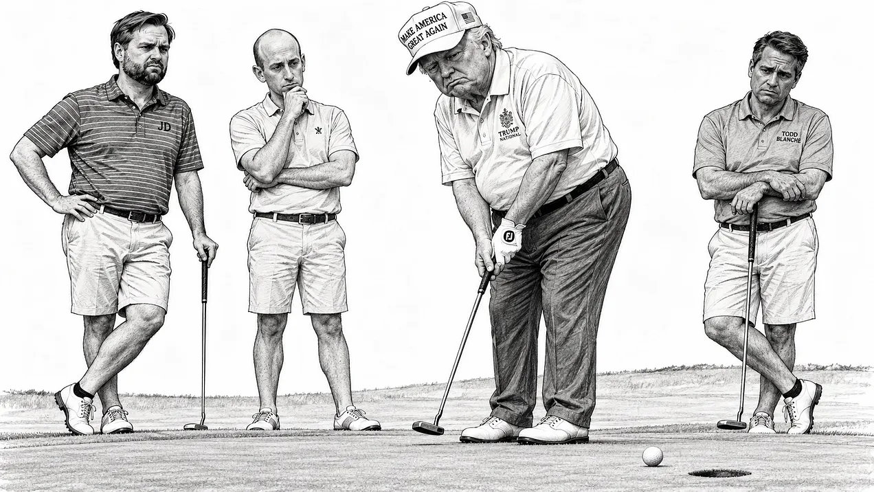 Trump golfing