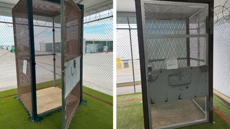 A small metal enclosure at the since-closed Florida facility dubbed “Alligator Alcatraz” was called “the box” by detainees Department of Homeland Security Office of the Inspector General