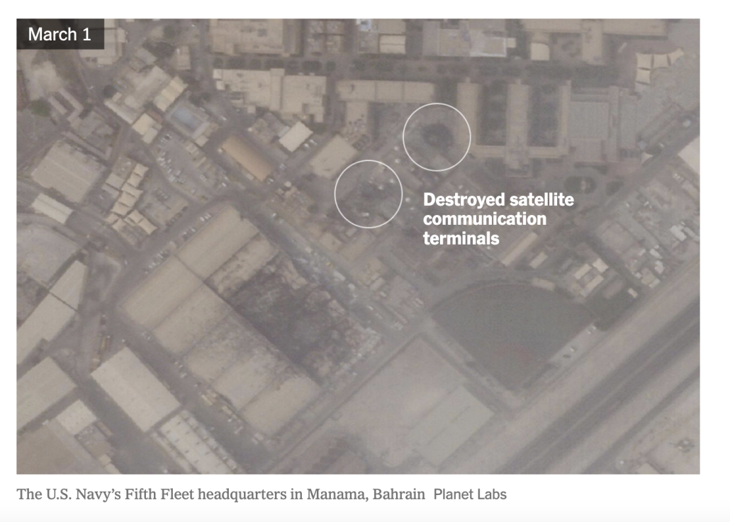 two demolished structures were AN/GSC-52B SATCOM terminals two demolished structures were AN/GSC-52B SATCOM terminals