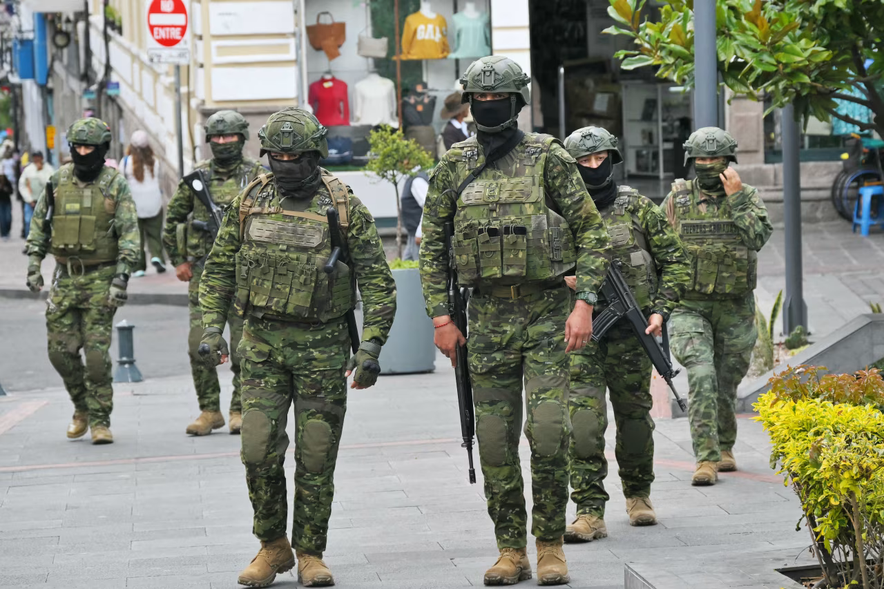 Ecuadorean Army members in Quito, Ecuador, Sept. 29. Rodrigo Buendia/Agence France-Presse/Getty Images