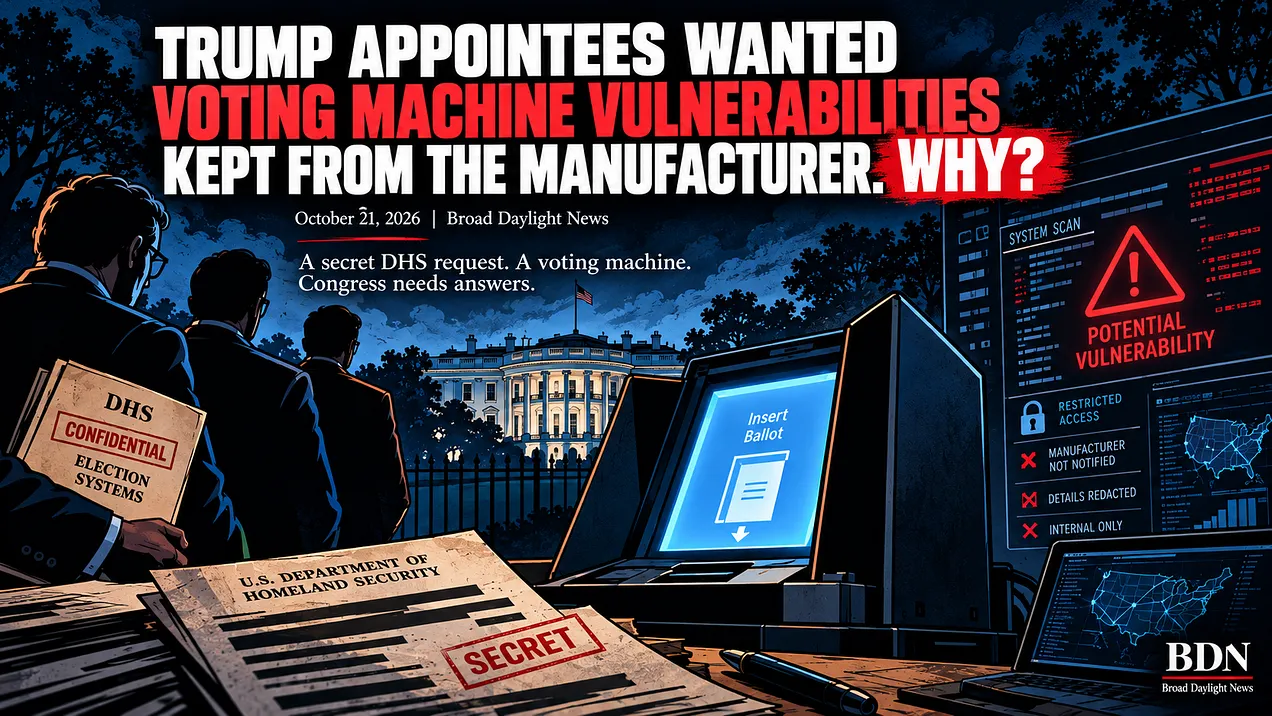 Trump Appointees Wanted Voting Machine Vulnerabilities Kept From the Manufacturer. Why?